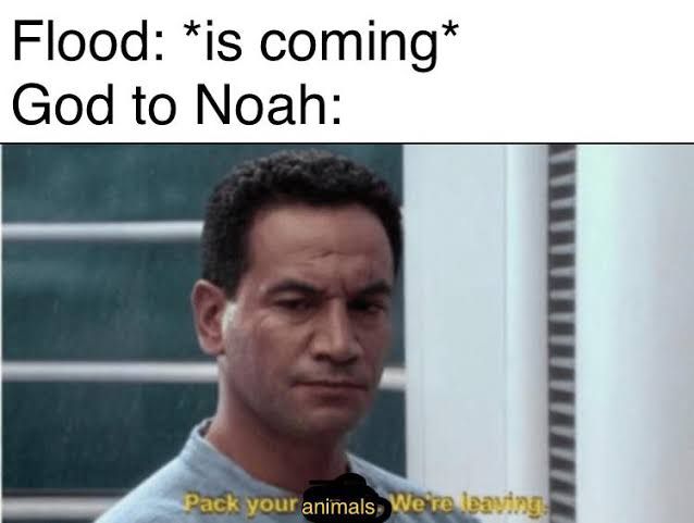 Flood is coming God to Noah