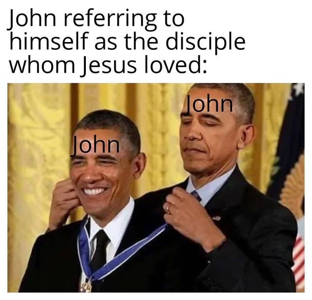 John referring to himself as the disciple whom Jesus loved