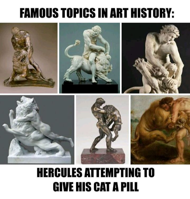 FAMOUS TOPICS IN ART HISTORY HERCULES ATTEMPTING TO GIVE HIS CAT A PILL