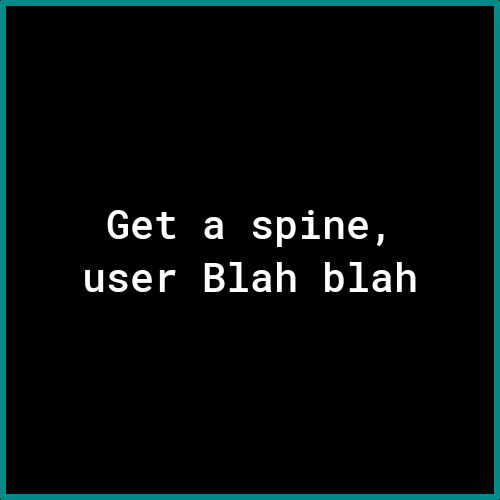 Get a spine user Blah blah