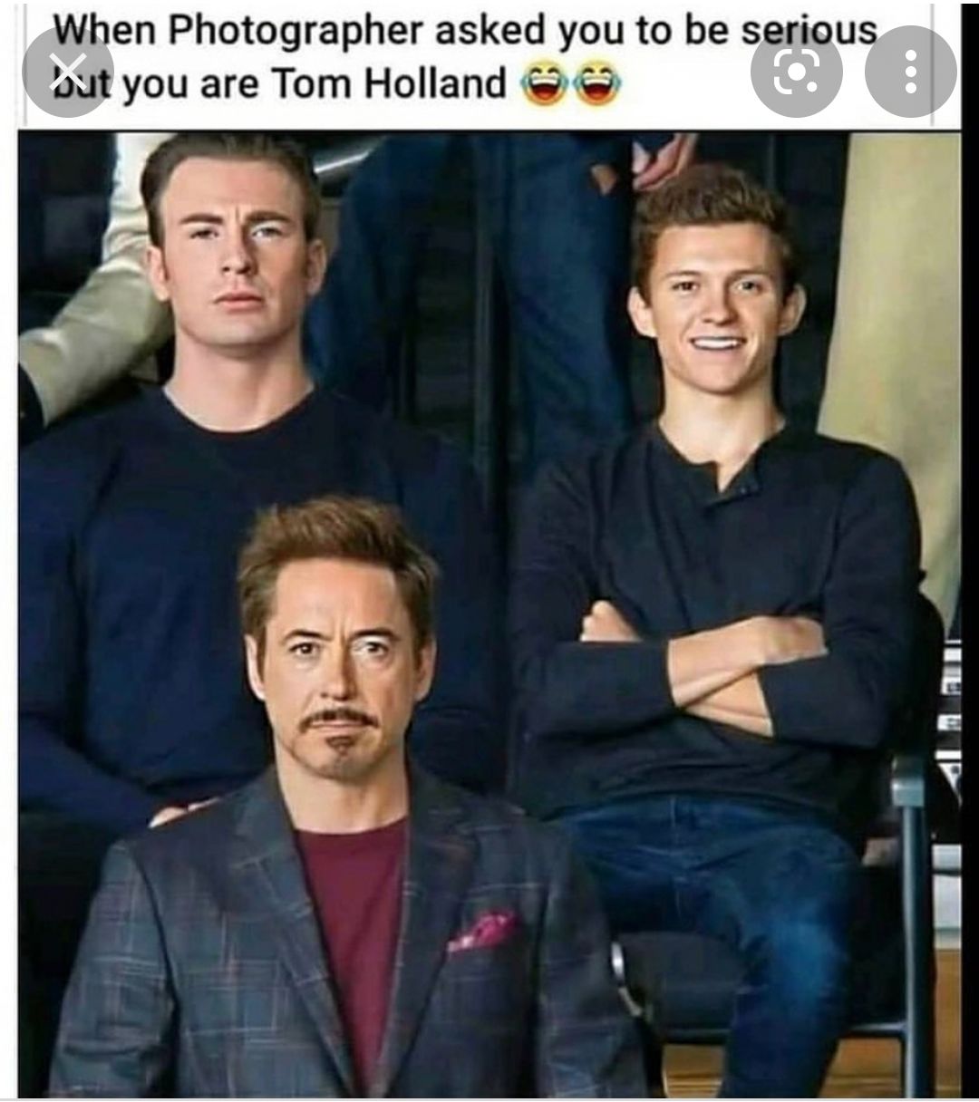 When Photographer asked you to be serious out you are Tom Holland PENE 4l n