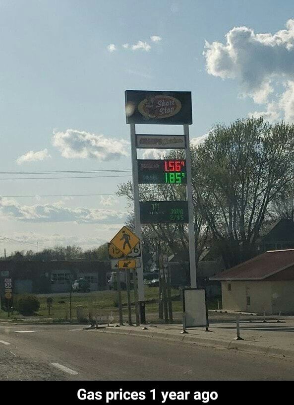 Gas prices 1 year ago