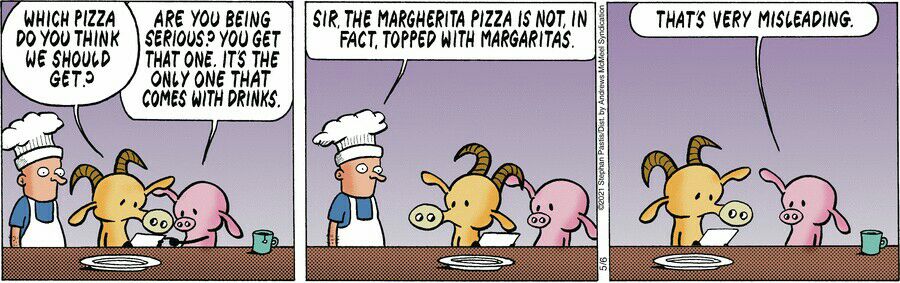 WHICH PIZZA ARE YOU BEING DO YOU THINK SERIOUS YOU GET SIR THE MARGHERITA PIZZA IS NOT IN Ef FACT TOPPED WITH MARGARITAS 4 THATS VERY MISLEADING