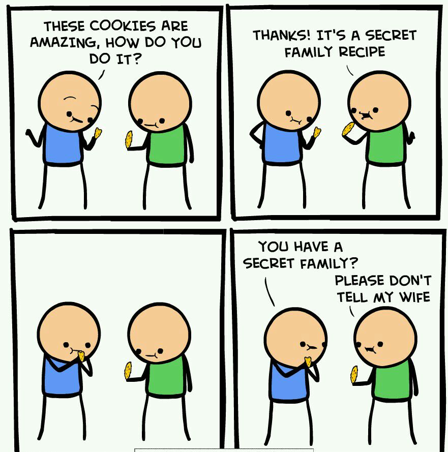 THESE COOKIES ARE THANKS ITS A SECRET AMAZING HOW DO YOU FAMILY RECIPE YOU HAVE A SECRET FAMILY PLEASE DONT TELL MY WIFE