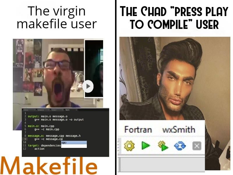 The virgin THE CHAD PRESS PLAY makefile user TO COMPILE USER Fortran wxSmith r g o