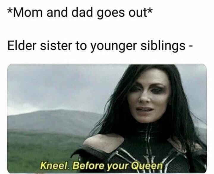 Mom and dad goes out Elder sister to younger siblings