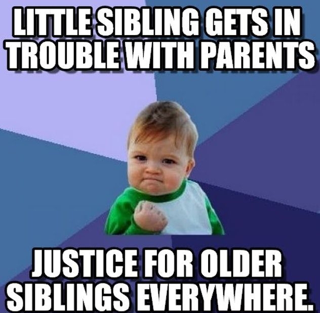 LITTLESIBLING GETS IN TROUBLEWITH PARENTS JUSTICE FOR OLDER SIBLINGS EVERYWHERE