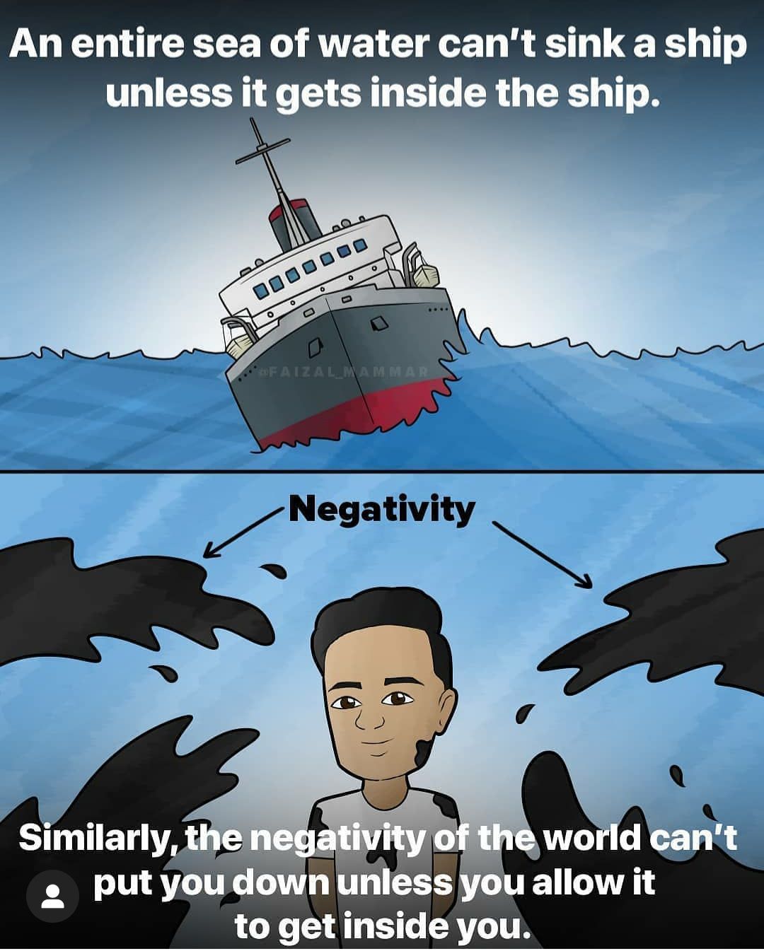 An entire sea 0 water cant smk a ship to get inside you