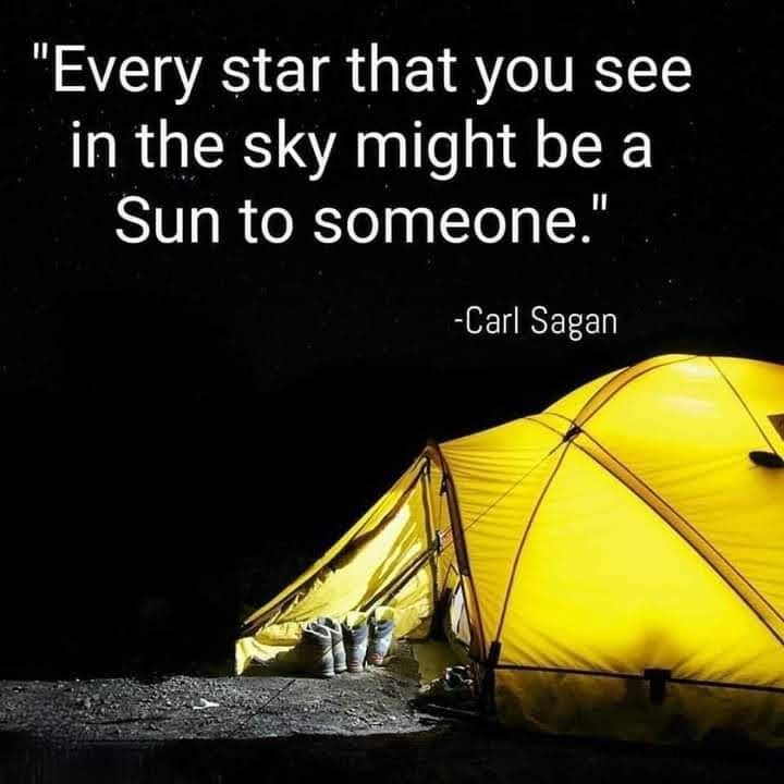 Every star that you see in the sky might be a Sun to someone ROEIIINETED