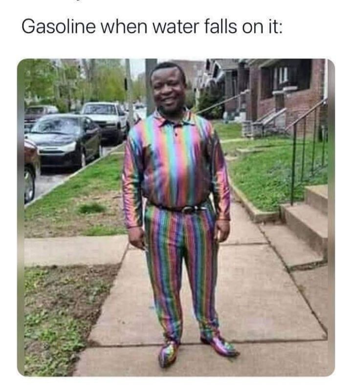 Gasoline when water falls on it s P g 4 P