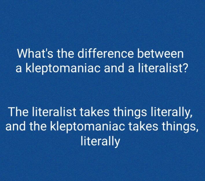 Whats the difference between ER I ERIE R R N C S G ER S ETCR G E LA and the kleptomaniac takes things NG