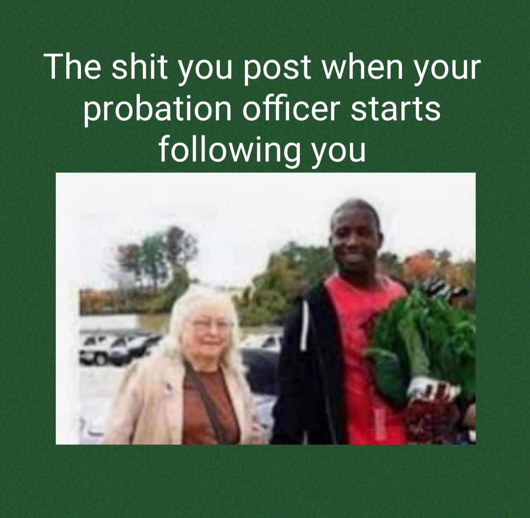 The shit you post when your probation officer starts i Ta e RYe