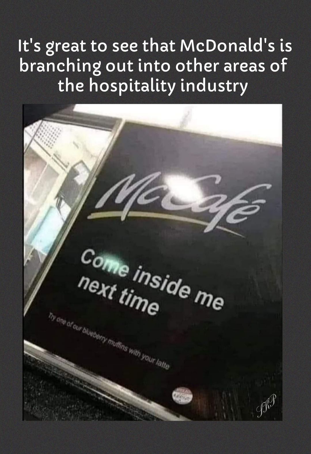 Its great to see that McDonalds is branching out into other areas of the hospitality industry