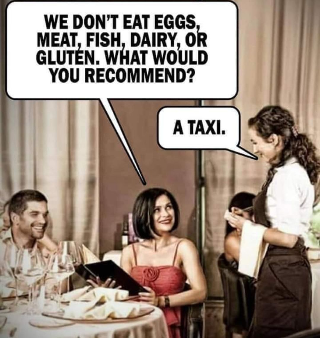 WE DONT EAT EGGS MEAT FISH DAIRY OR GLUTEN WHAT WOULD YOU RECOMMEND