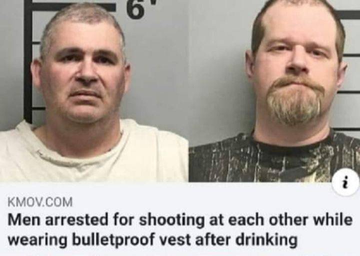 KMOVCOM Men arrested for shooting at each other while wearing bulletproof vest after drinking