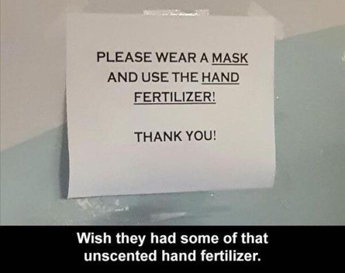 PLEASE WEAR A MASK AND USE THE HAND FERTILIZER THANK YOU L ELRUEEL LT ER RO ELS LELLICEIEL LR