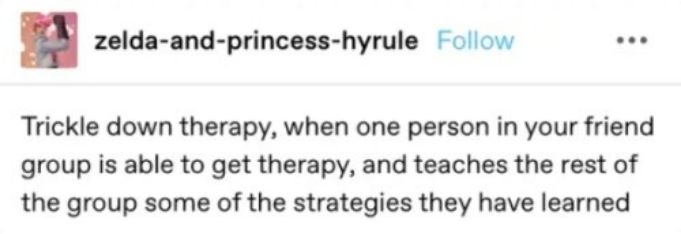 zelda and princess hyrule olow wee Trickle down therapy when one person in your friend group is able to get therapy and teaches the rest of the group some of the strategies they have learned