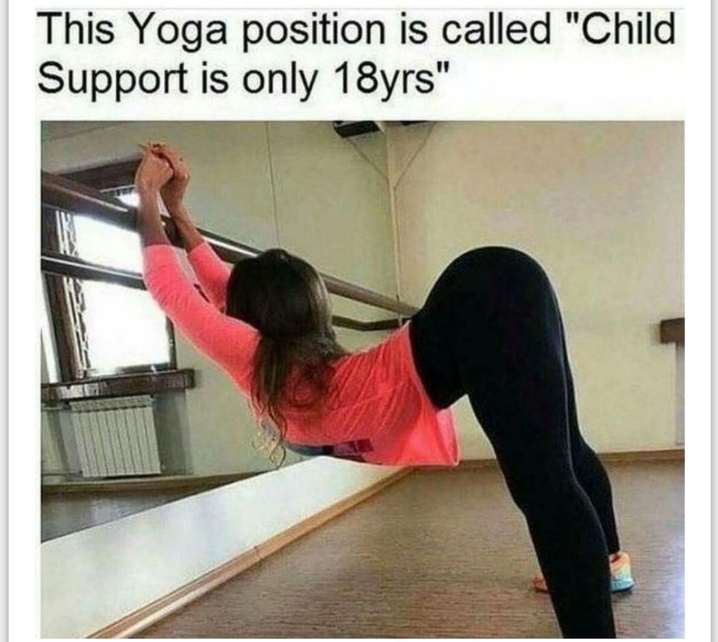 This Yoga position is called Child Support is only 18yrs e g 3 P