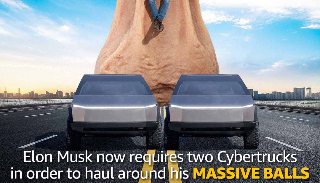 Elon Musk now redUirs two Cybertrucks in order to haul arodhd fis 2 clownplllednews