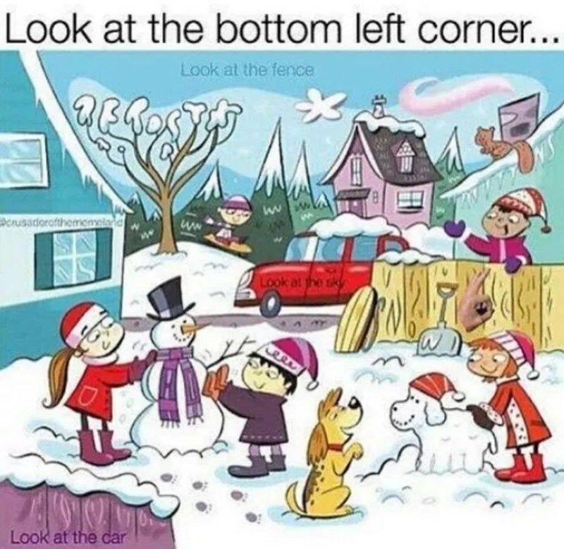 Look at the bottom left corner