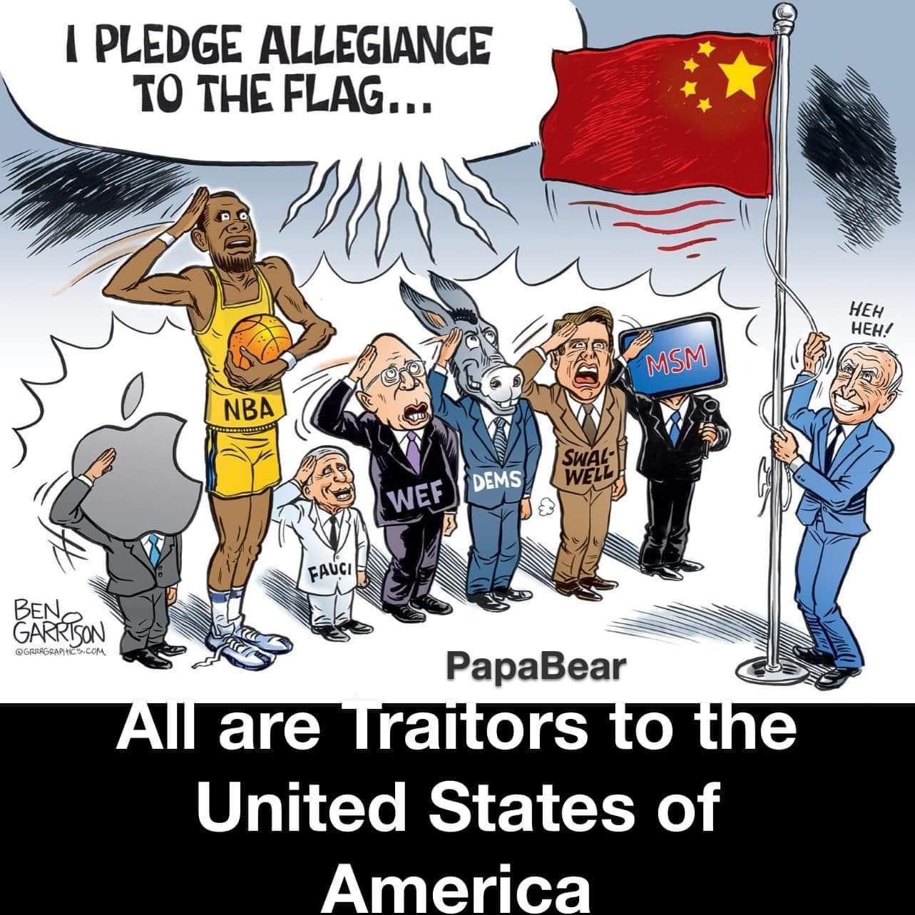 PLEDGE ALLEGIANCE T0 THE FLAG PapaBear United States of America