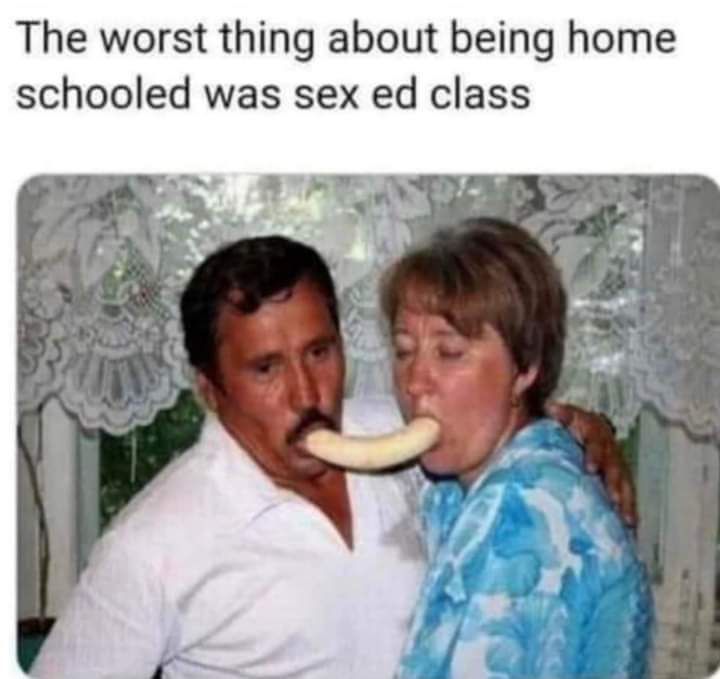 The worst thing about being home schooled was sex ed class