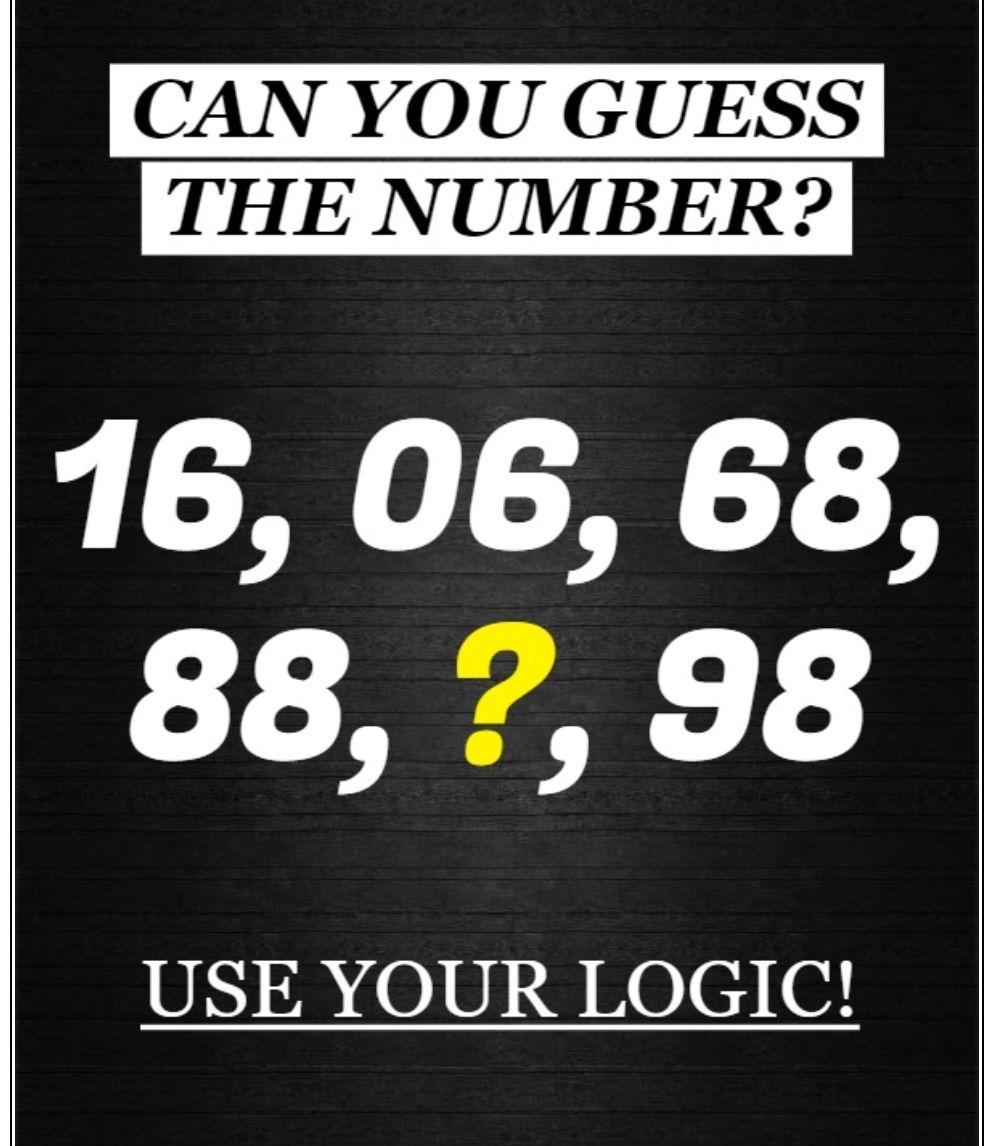 CAN YOU GUESS THE NUMBER 16 0 6 68 88 7 98 851 02 009 K3 63