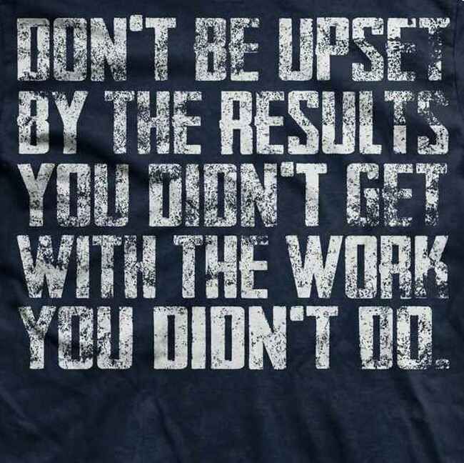 DONT BE UPSET BY THE RESULTS VOL INT FET WITH THE WORK vol DIONT 00