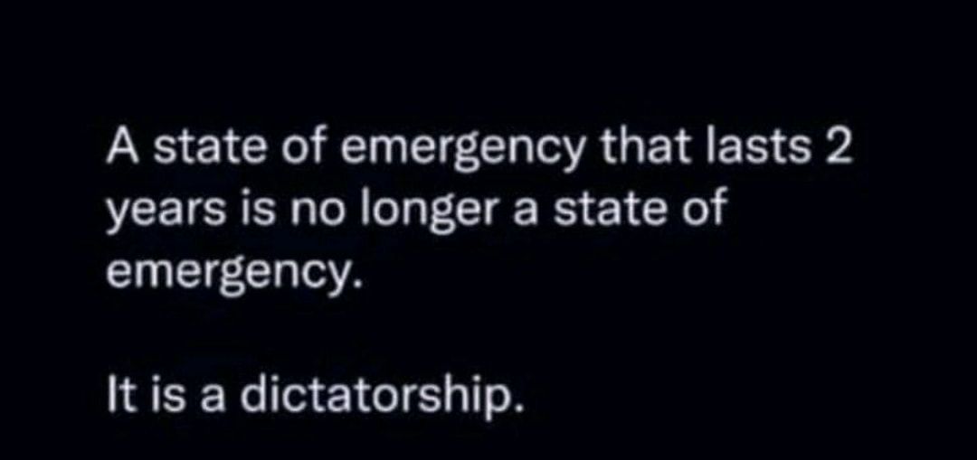 LS ECR ECL GR GE EE ER years is no longer a state of emergency It is a dictatorship