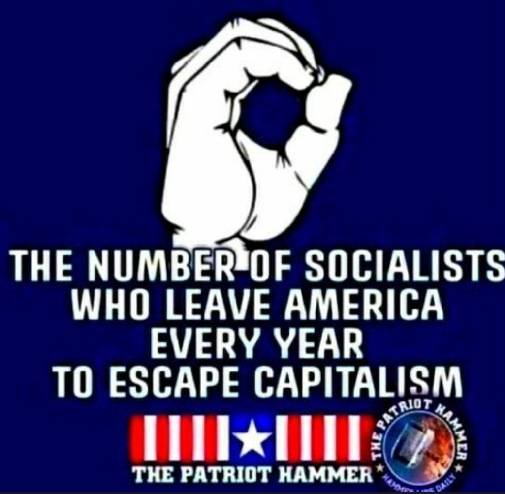 THE NUMBER0F SOCIALISTS WHO LEAVE AMERICA ATLARLLL TO ESCAPE CAPITALIQM TTTPTTTEE HE PATRIOD