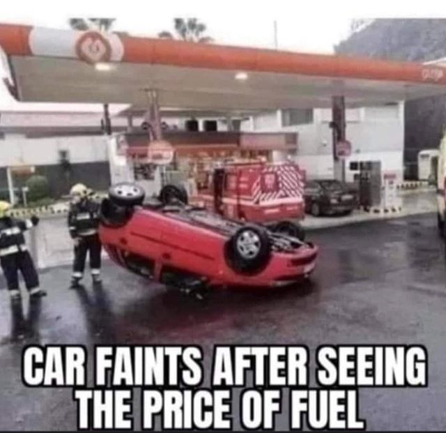 X j 1 S R G FAINTS AFTER SEEING THE PRICE OF FUEL