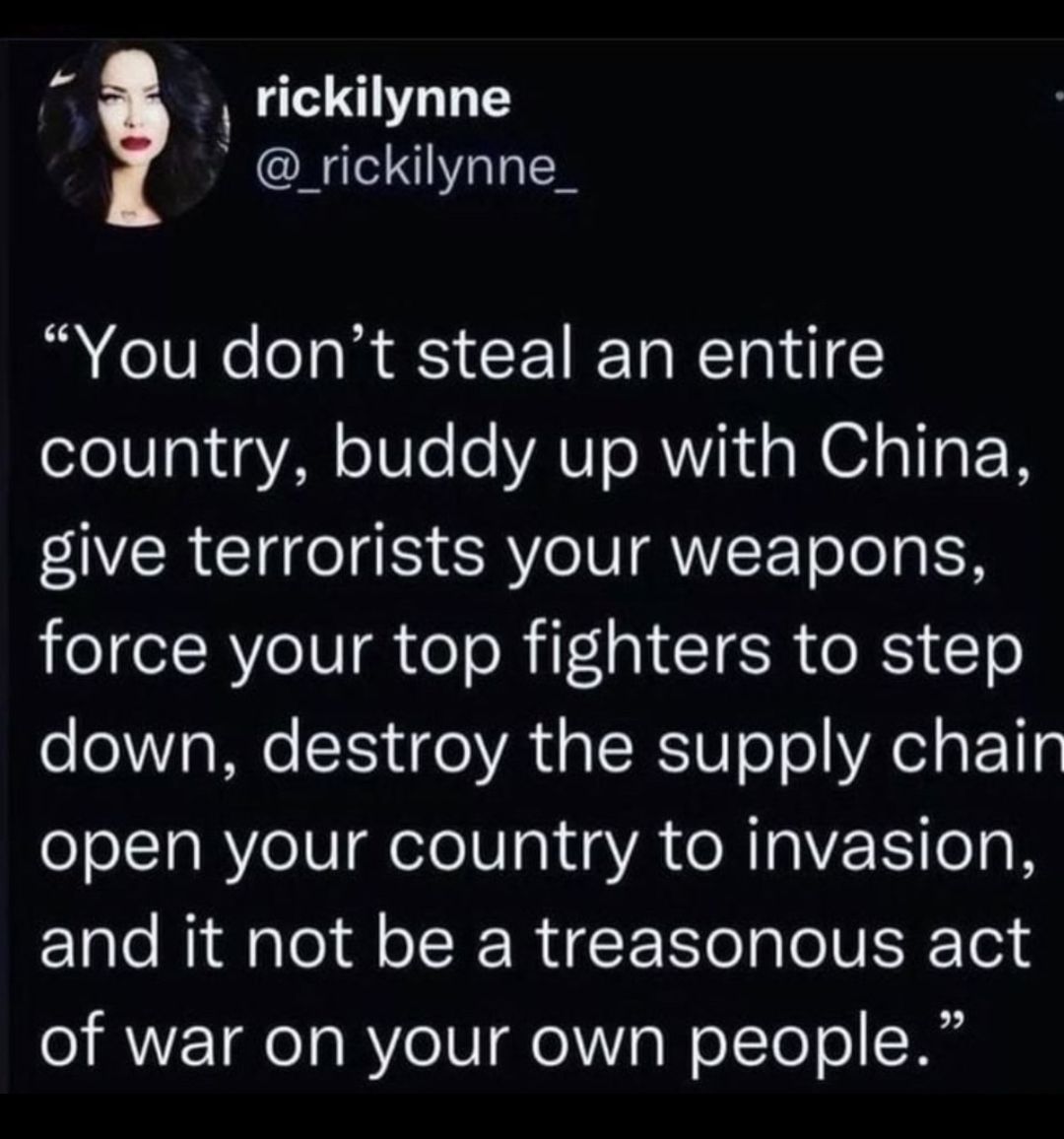 5 rickilynne _rickilynne_ B eIV e o ol CF ITa WTa 5 country buddy up with China VR Gl IS SRV oIV I Tolo eIRYeIVI o Ril 1al IR e R T down destroy the supply chain open your country to invasion lalo Midalel fl o SR RuF ITolalelVISK Tox O AT el a MY e V ge VoW olTo o T