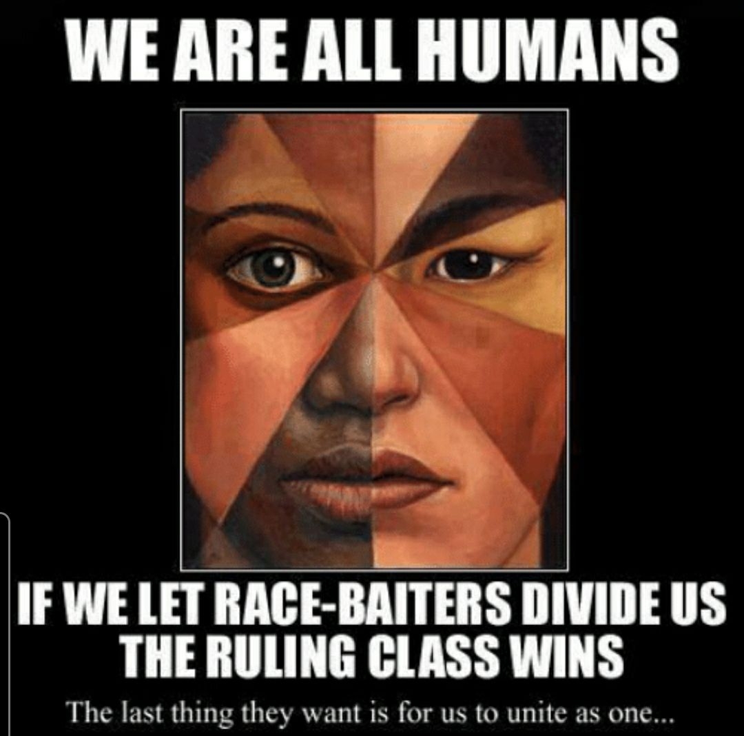 www TheFreeThoughtProjectcom WE ARE ALL HUMANS IF WE LET RACE BAITERS DIVIDE US THE RULING CLASS WINS The last thing they want is for us to unite as one