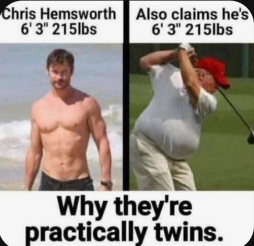Chris Hemsworth Also claims heg 63215lbs 63 215Ibs i Why theyre practically twins