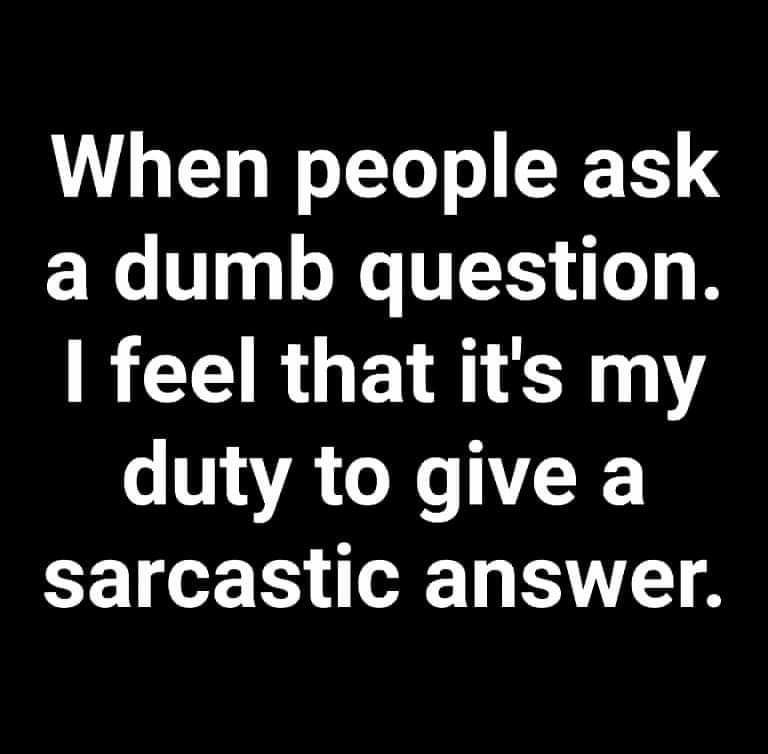 When people ask a dumb question feel that its my duty to give a G S T VT
