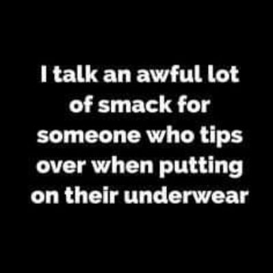 REILEL TN S of smack for someone who tips over when putting on their underwear