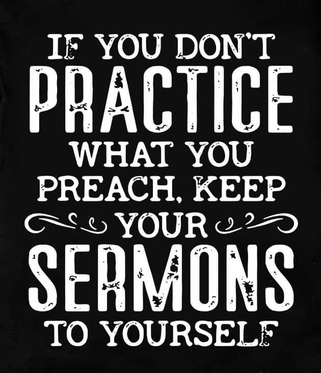 IF YOU DONT PRACTICE WHAT YOU PREACH KEEP 20 YOUR 22D SEAMONS BUOR010 38 NIy