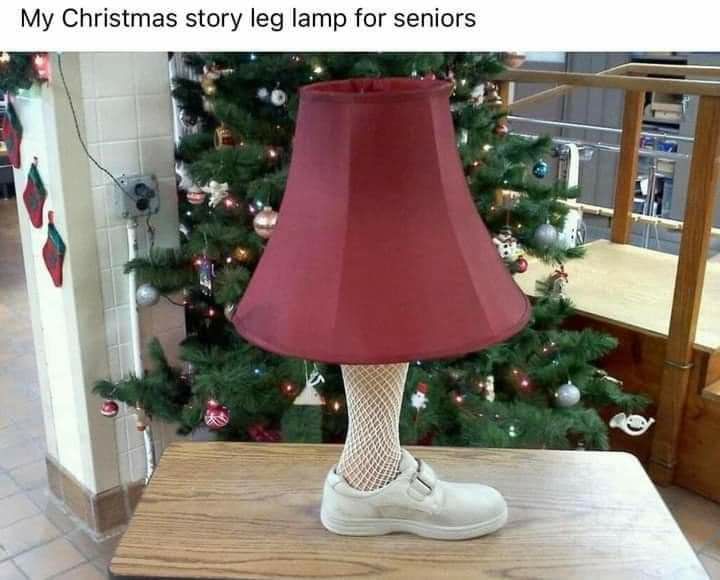 My Christmas story leg lamp for seniors
