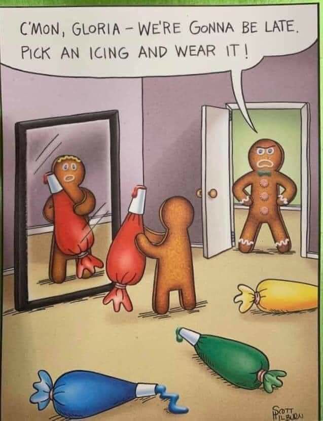 CMoN GLoRIA WERRE GoNNA BE LATE PICK AN CING AND WEAR 1T