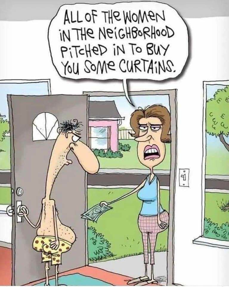 ALLOF THR NoMaN INTHR NeGHBoRHeD PiTeied iN To BUY YoU Sofvie CURTANS