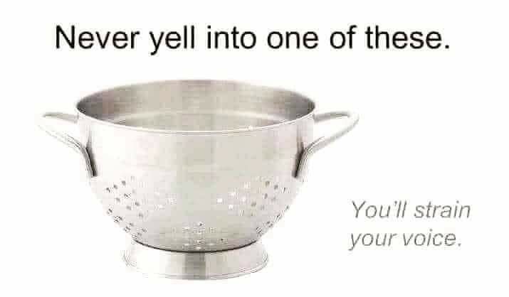 Never yell into one of these Youll strain your voice