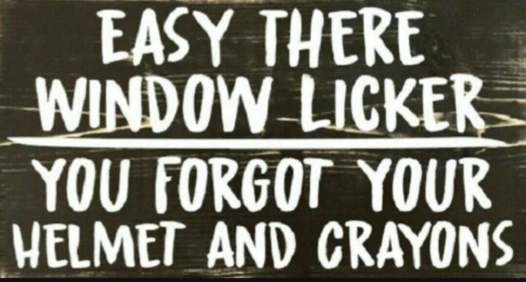 EASY THERE LI BRI SSS YOU FORGOT YOUR WELMET AND CRAYONS