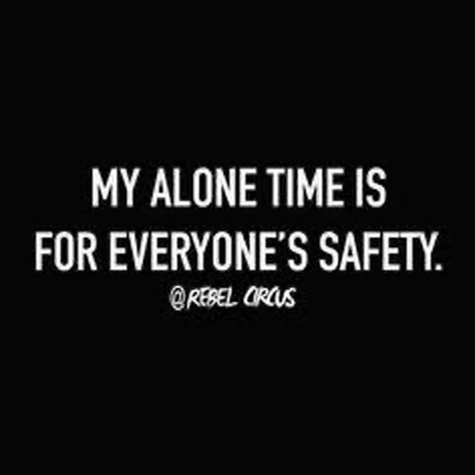 MY ALONE TIME IS FOR EVERYONES SAFETY QRegEL GRS