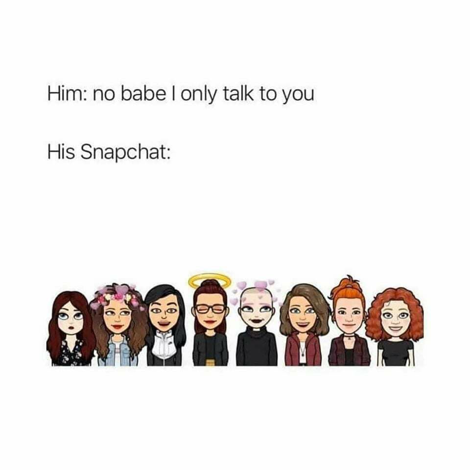 Him no babe only talk to you His Snapchat