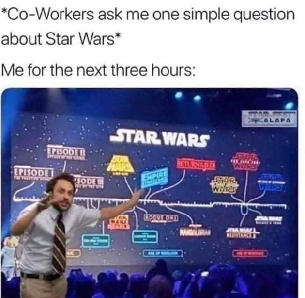 Co Workers ask me one simple question about Star Wars Me for the next three hours