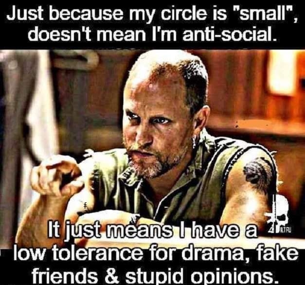 Just because my circle is small doesnt mean Im anti social friends stupid oplmons