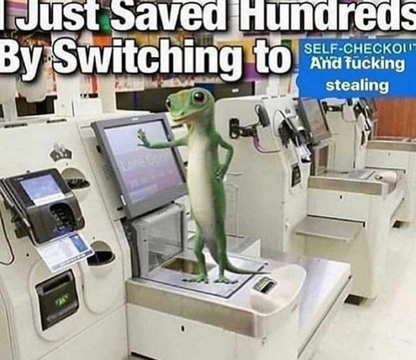 SELF CHECKOIT AndTucking stealing