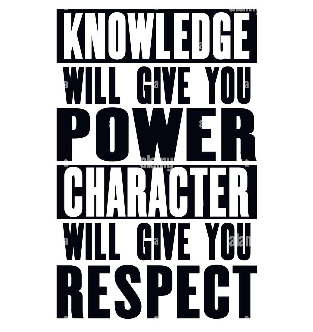 LU WILL BIVE YOU POWER CHARACTER WILE GV 1o3 RESPECT