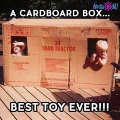 A CARDBOARD BOX