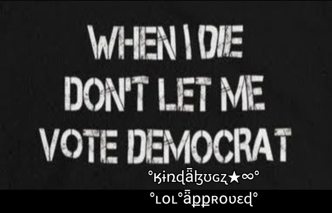 WHEN DIz DONT LET M VOTEE DEMOCRAT kindakucz k LoLdpproved